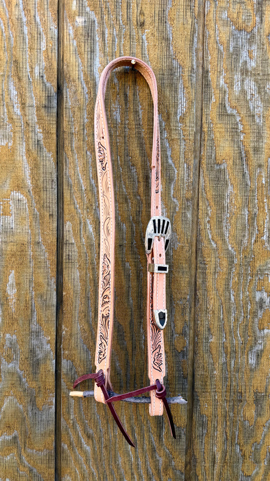 Hand Tooled Split Ear Headstall