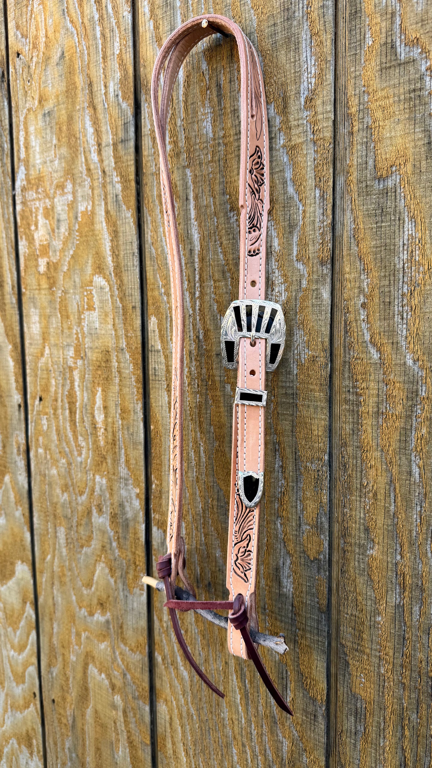 Hand Tooled Split Ear Headstall