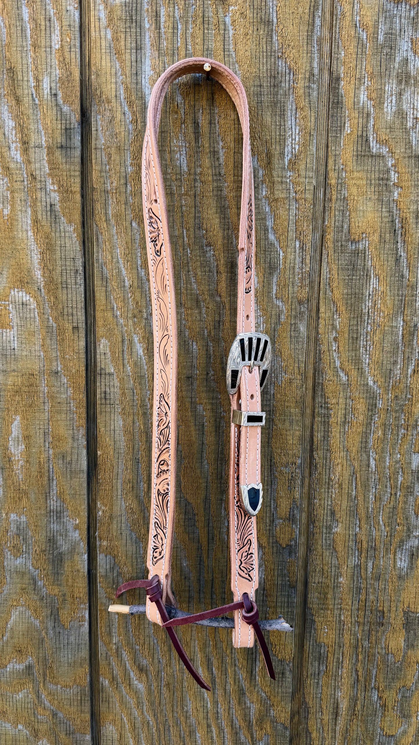 Hand Tooled Split Ear Headstall